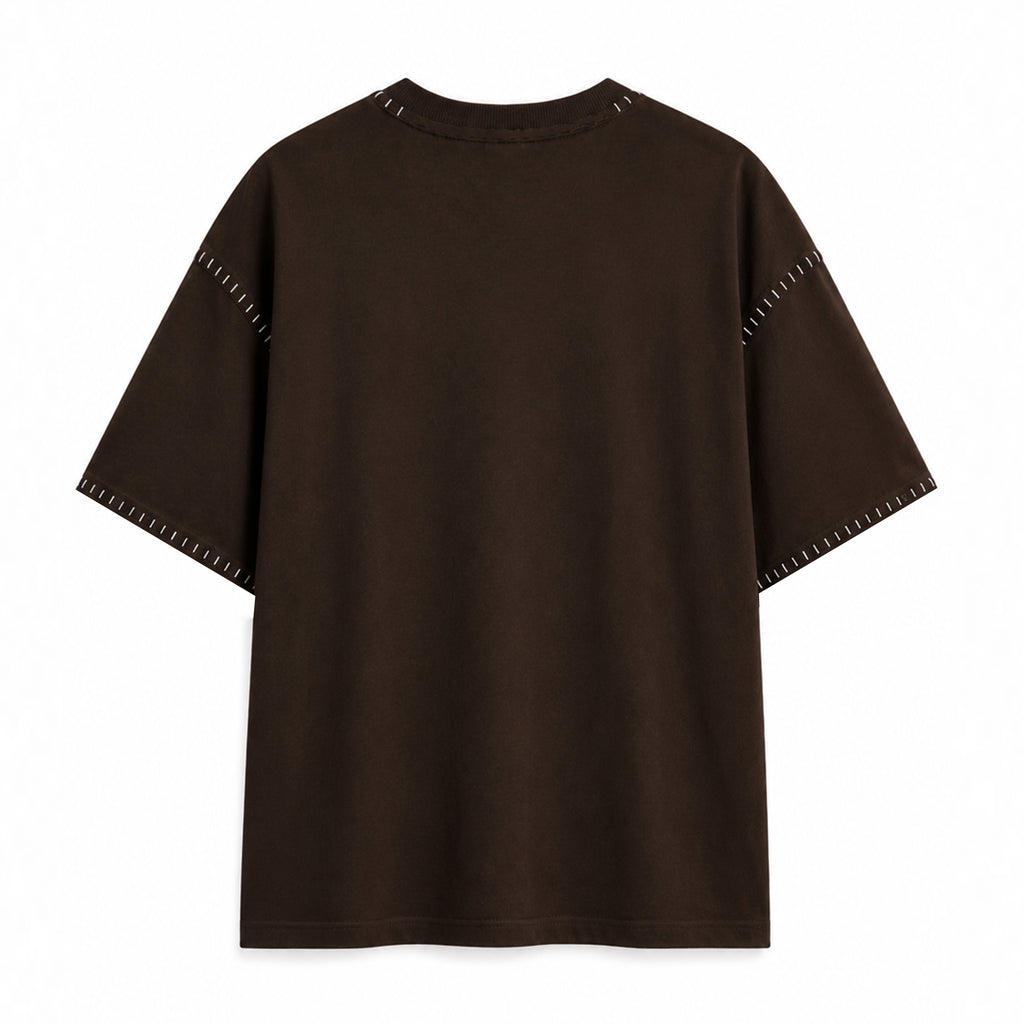 UNISEX OVERSIZED STITCH DETAIL TEE