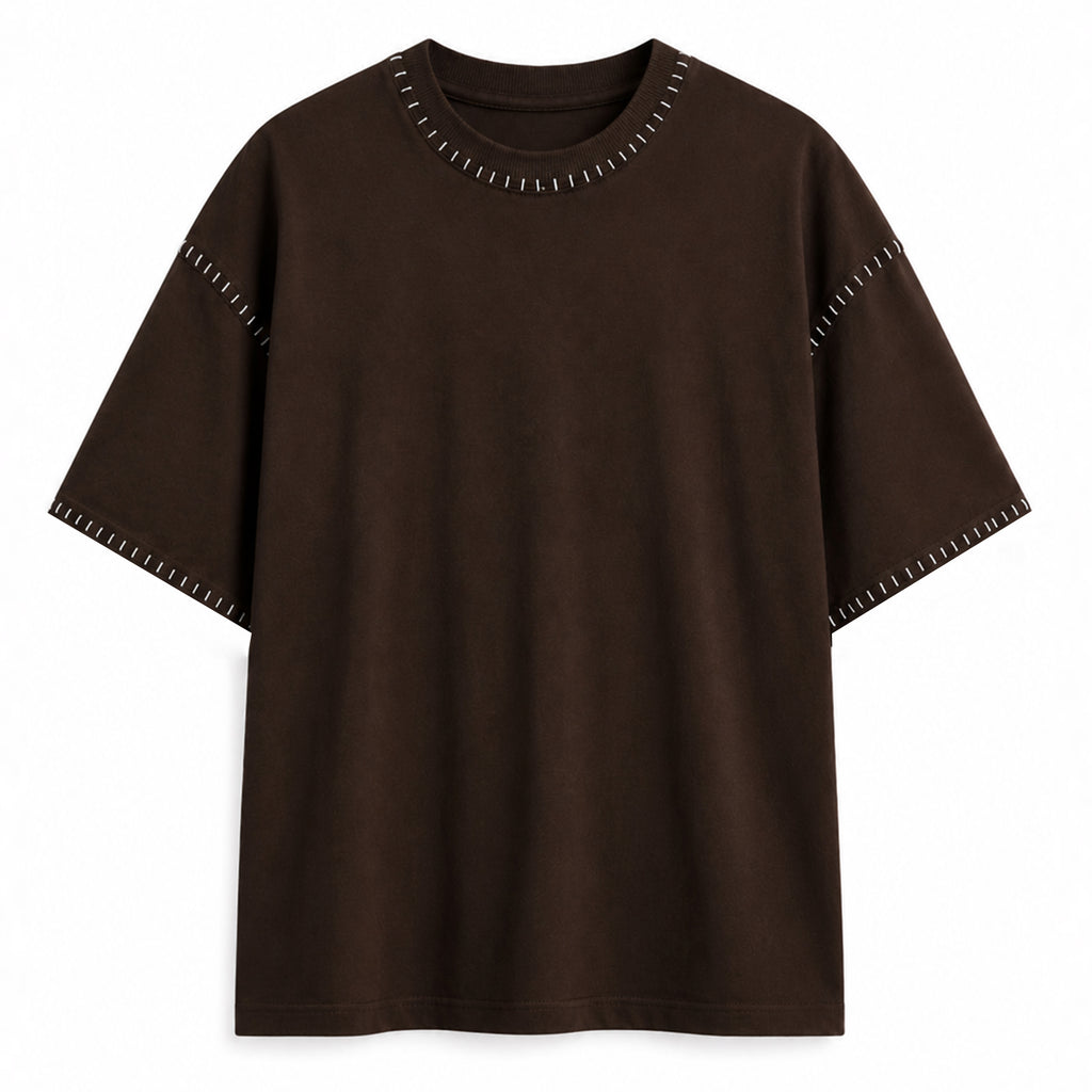 UNISEX OVERSIZED STITCH DETAIL TEE